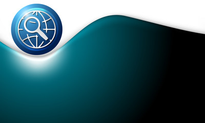 Vector abstract background with globe icon and magnifier