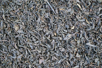 tea granules texture background close up