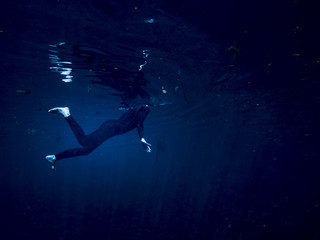 Swimming alone in the dark