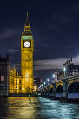 Fototapeta na wymiar London Big Ben At Night