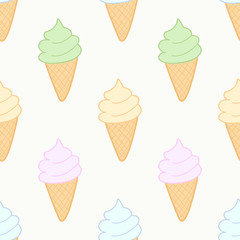 Vector seamless background wallpaper with ice cream