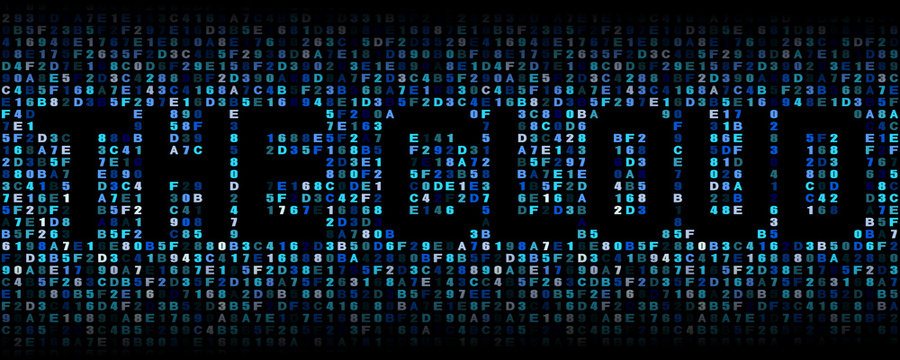 The Cloud text on hex code illustration