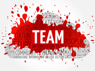 TEAM word cloud, business concept background