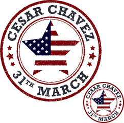  Cesar Chavez day. Stamp set.