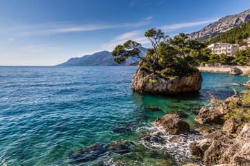 Fototapeta premium Rocky Seashore-Makarska Riviera, Dalmatia, Croatia