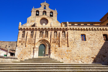 Fototapeta na wymiar Church and monastery of San Salvador of Ona, historic town in the province of Burgos, Spain