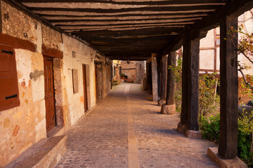Fototapeta na wymiar Rustic architecture of Poza de la Sal town, in the province of Burgos, Spain