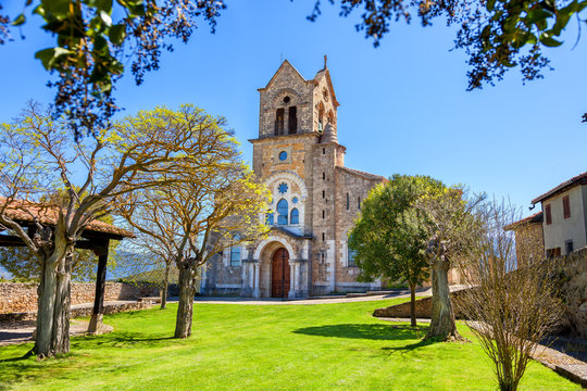 Church of San Vicente Martir and San Sebastian in Frias, medieval village in the province of Burgos, Spain