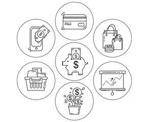 Vector set of business and finance icons