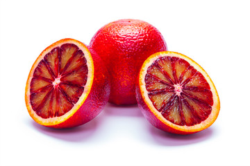 Sicilian orange isolated on a white background