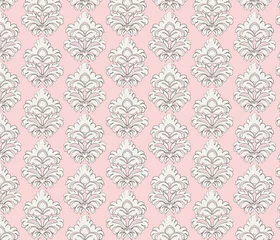 Outdoor-Kissen Vintage pattern with damask ornament. Vector © castecodesign