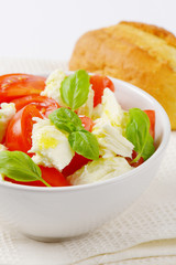 bowl of caprese salad