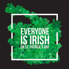 Typographic Saint Patrick's Day background