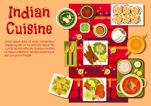 Indian cuisine dishes and snacks