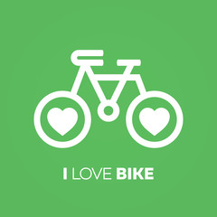 Bike icon. I love Bike poster. 