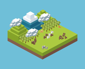Isometric icon design 