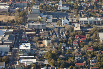 Obraz premium aerial view of downtown Charleston, South Carolina