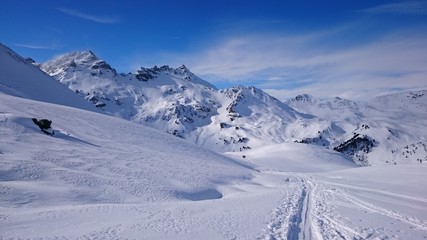 Fototapeta na wymiar Skitour in den Alpen