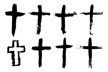 Abstract Cross or Crucifix - Hand Drawn - 104789341