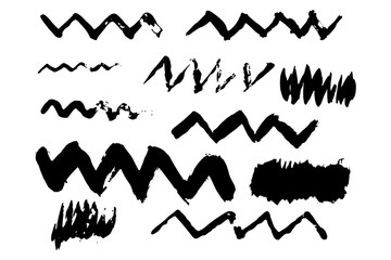 Zigzag Paint Brush - Abstract Grunge - 104789386