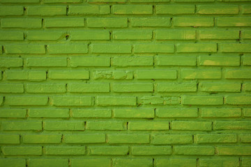 Fototapeta premium Green brick wall background