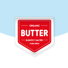 Organic Butter label vector