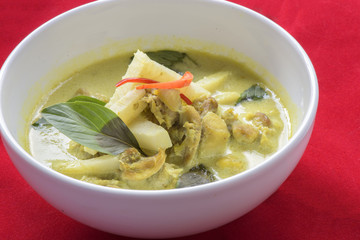 spicy chicken-curry in coconut milk