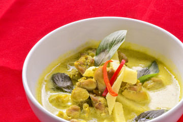 spicy chicken-curry in coconut milk