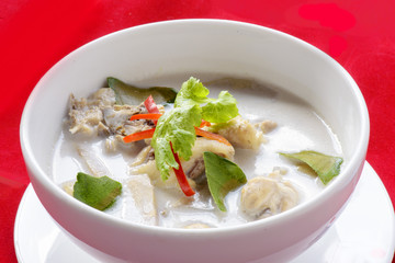 spicy chicken-curry in coconut milk