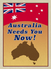 WW1 Style ANZAC recruitmant poster.