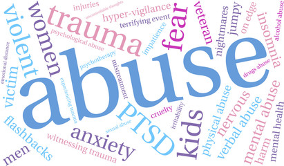 Obraz premium Abuse Word Cloud