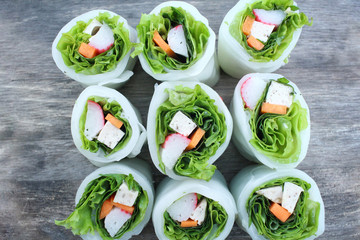 Spring rolls vietnamese food