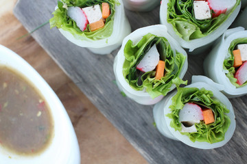 Spring rolls vietnamese food