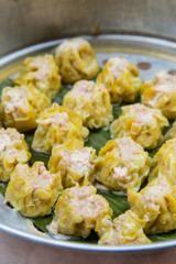 Tim sum or Dim sum.(Steamed pork dumpling) a very good taste and