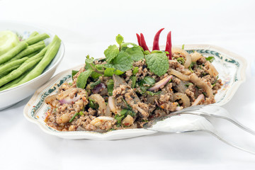 Thai Spicy minced meat salad