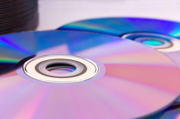Closeup compact discs