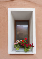 Fototapeta na wymiar window and flower box
