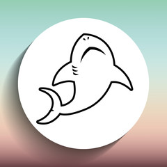 Naklejka premium shark icon design 