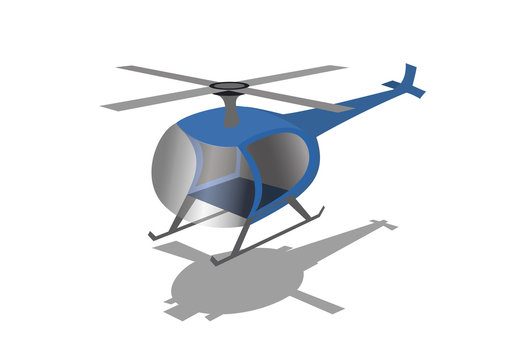 vector illustration of  helicopter on white background