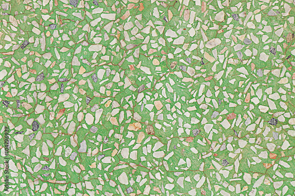 Aufkleber it is green marble wall with pebble for pattern and background