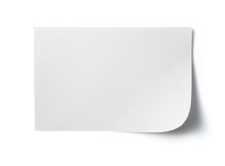 collection of ripped white paper note on white background
