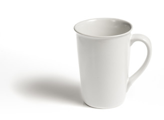 coffee cup over white background