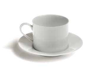 coffee cup over white background