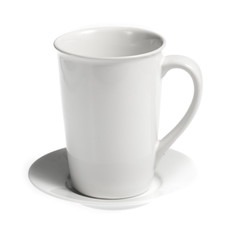 coffee cup over white background