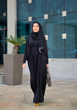 Emarati Arab Business woman outside the office