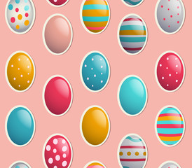 easter egg seamless pattern vector illustration