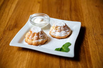 muffins on a white table
