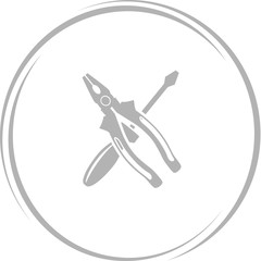 screwdriver and combination pliers.