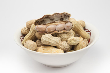 Boiled peanuts, Thai snack.