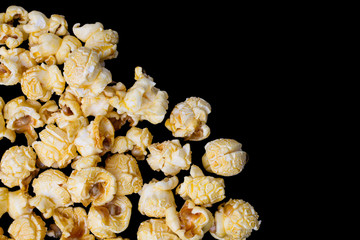 Group of Caramel Popcorn Isolated